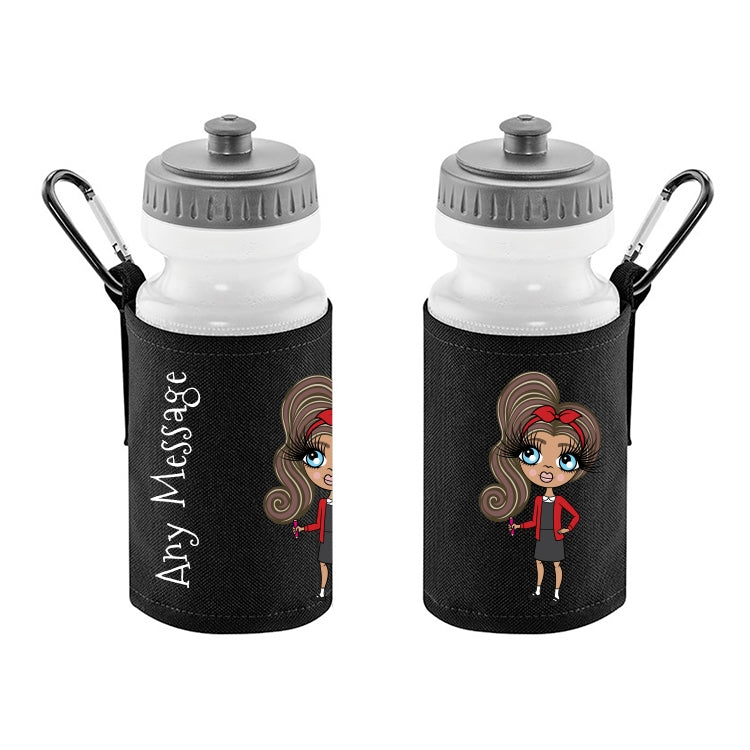 ClaireaBella Girls Personalised Black Book Bag & Water Bottle Bundle - Image 2