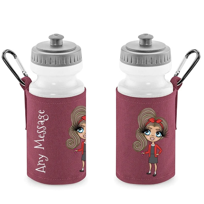 ClaireaBella Girls Personalised Burgundy Lunch Bag & Water Bottle Bundle - Image 5