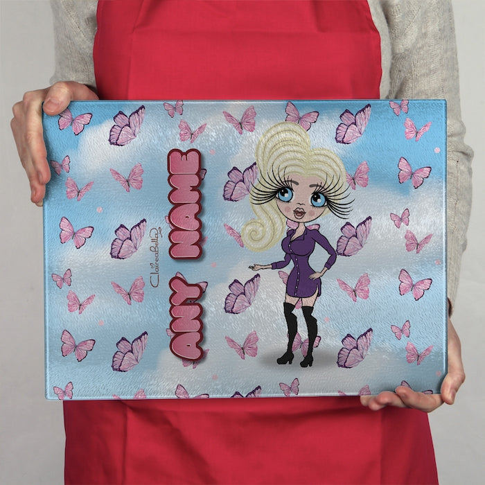ClaireaBella Landscape Glass Chopping Board - Butterflies - Image 2