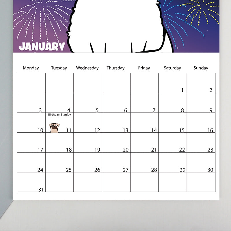 Personalised Cat Wall Calendar - Image 2