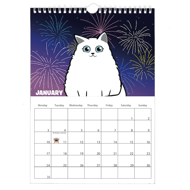 Personalised Cat Wall Calendar - Image 3