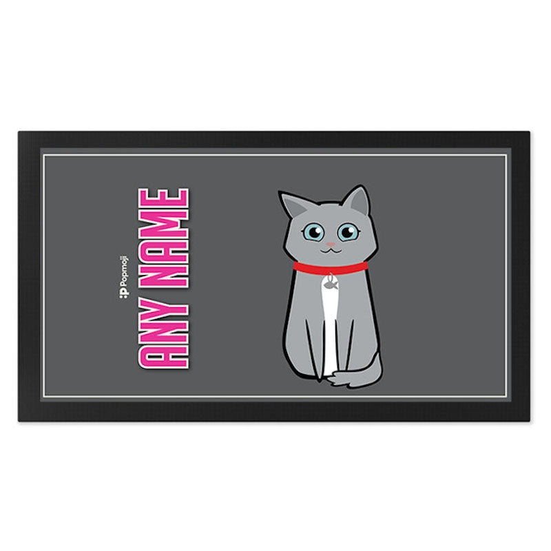 Personalised Cat Charcoal Pet Mat - Image 2