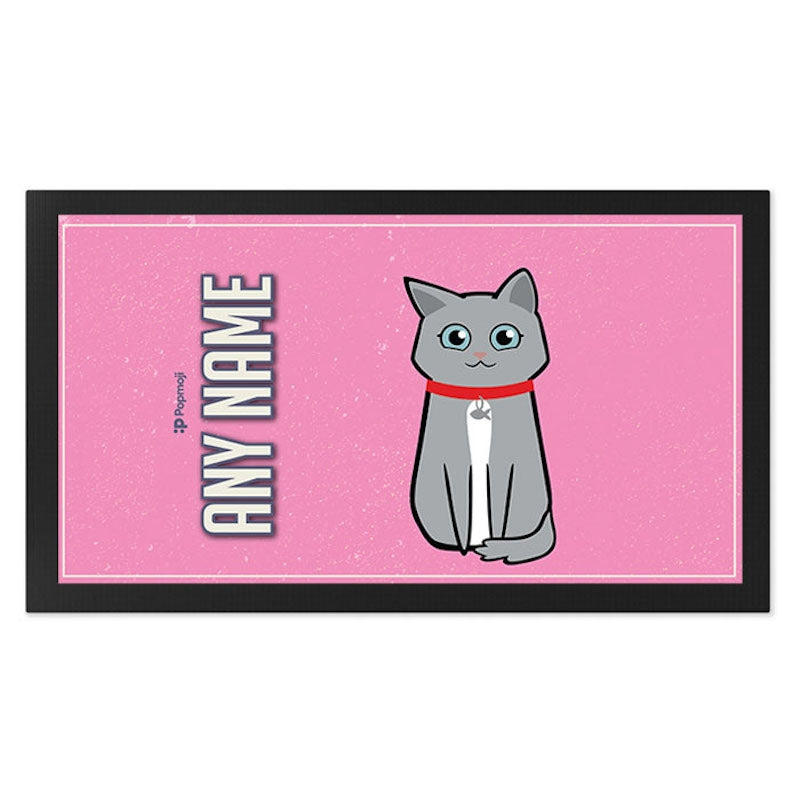 Personalised Cat Pink Pet Mat - Image 2