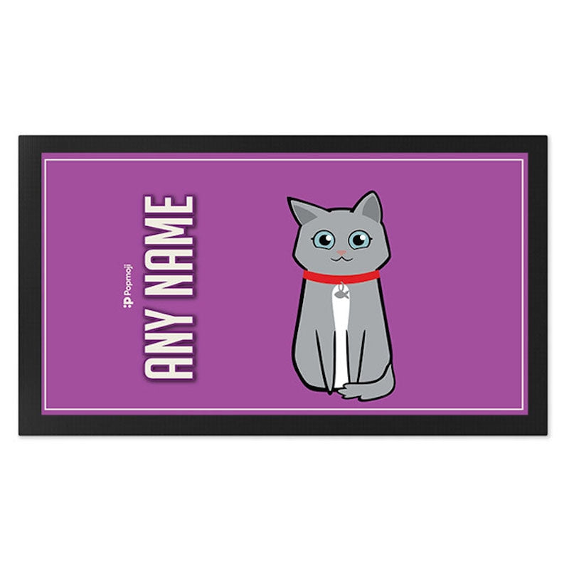 Personalised Cat Purple Pet Mat - Image 2