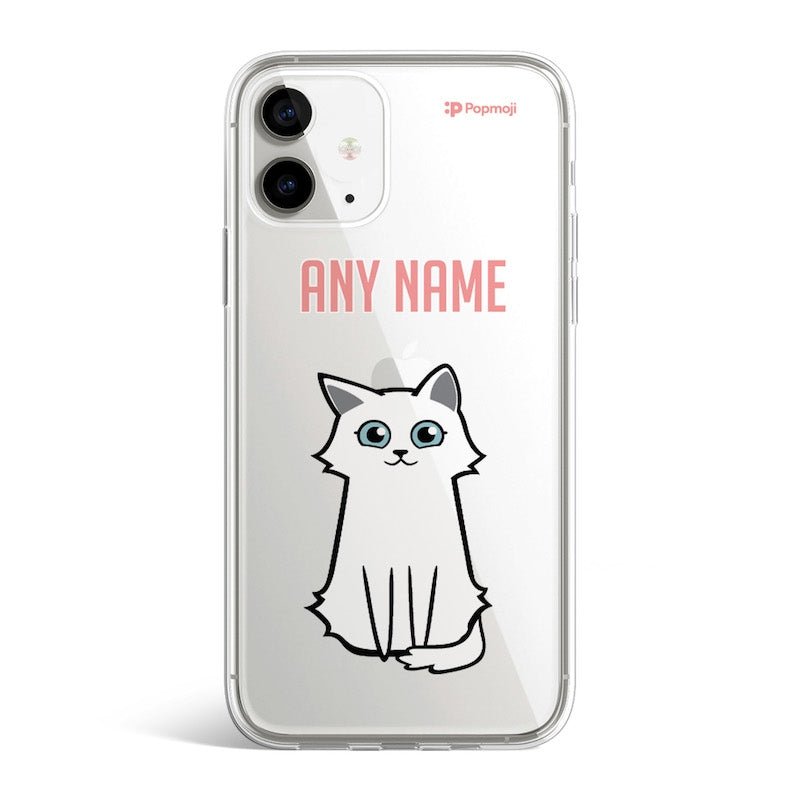 Personalised Cat Classic Clear Soft Gel Phone Case - Image 3