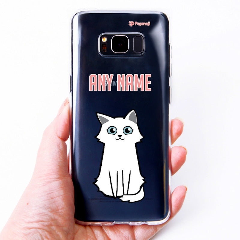Personalised Cat Classic Clear Soft Gel Phone Case - Image 5