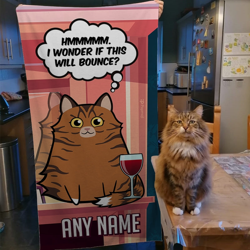 Personalised Cat Bounce Bath Towel - Image 4