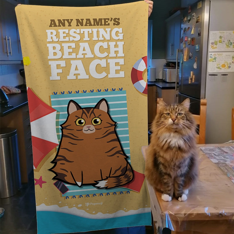 Personalised Cat Resting Bath Towel - Image 3