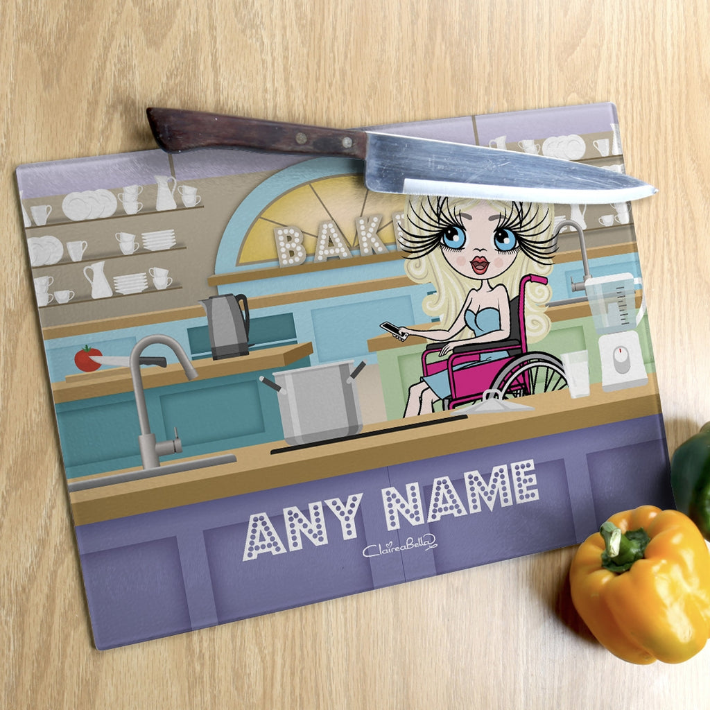 ClaireaBella Wheelchair Glass Chopping Board - Kitchen Bake Off - Image 3