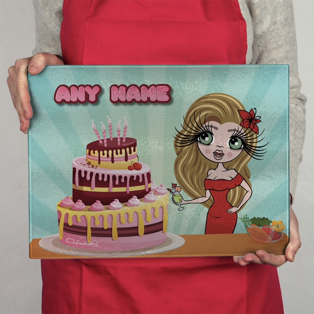 ClaireaBella Landscape Glass Chopping Board - Cake Surprise - Image 3
