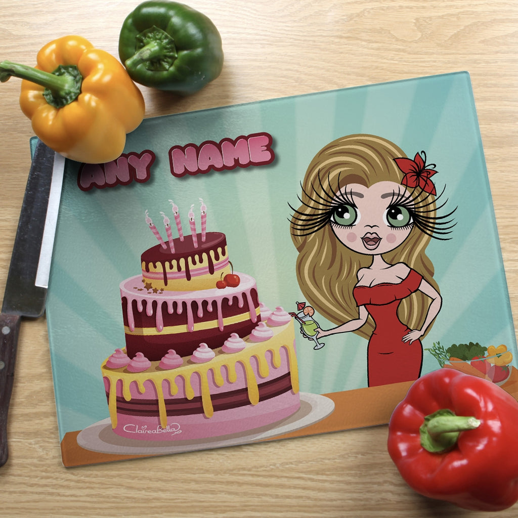 ClaireaBella Landscape Glass Chopping Board - Cake Surprise - Image 2
