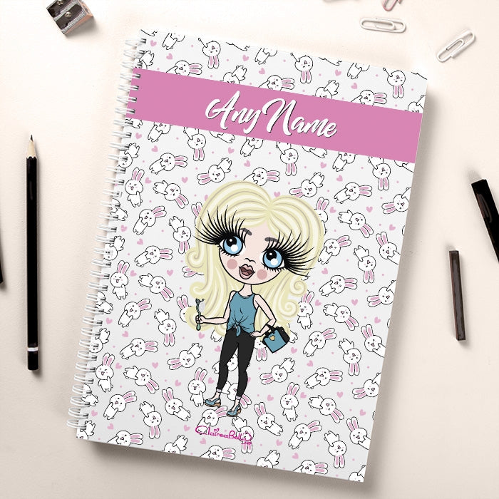 ClaireaBella Girls Bunny Print Notebook - Image 3