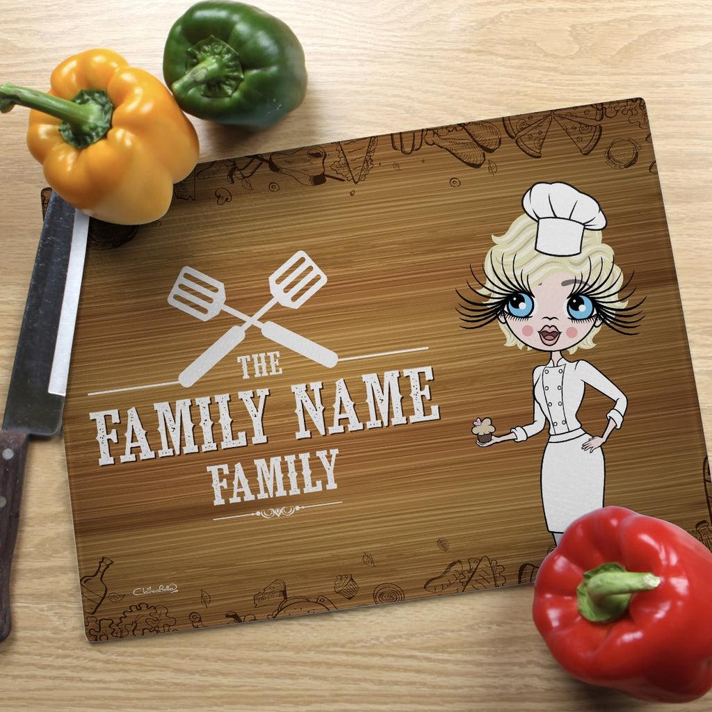 ClaireaBella Glass Chopping Board - Family Name - Image 8