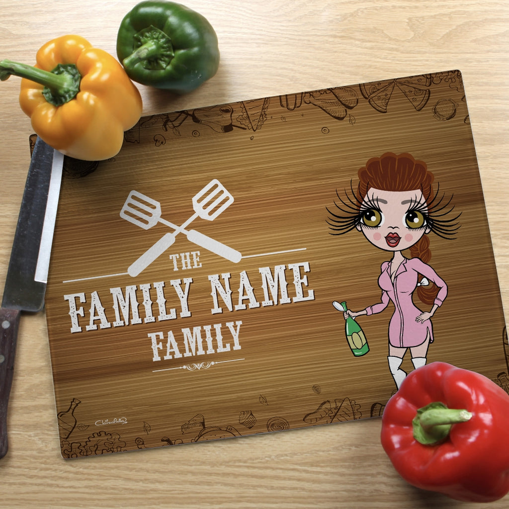 ClaireaBella Glass Chopping Board - Family Name - Image 4