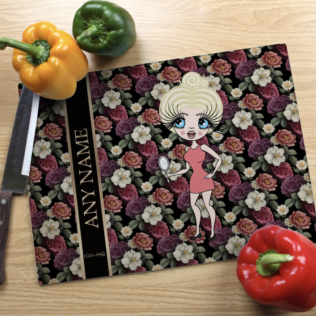ClaireaBella Landscape Glass Chopping Board - Floral - Image 2