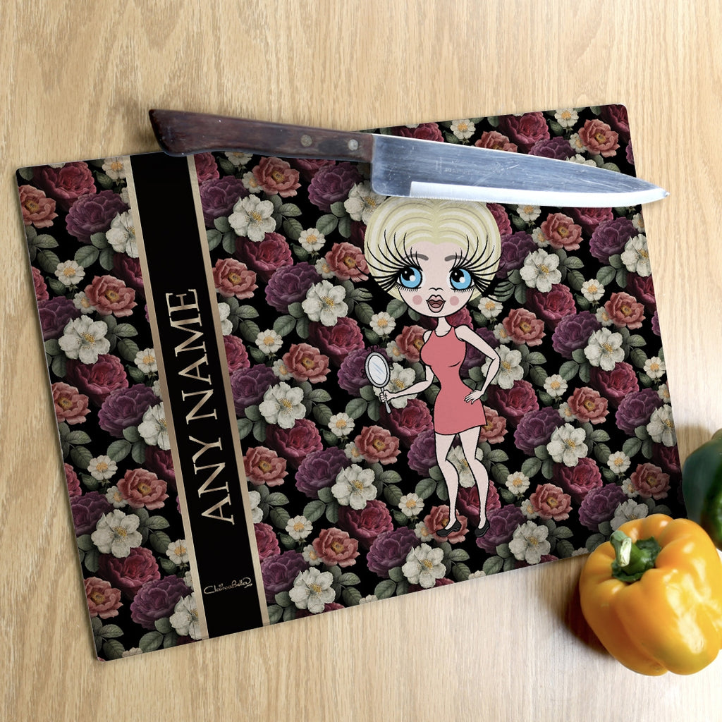 ClaireaBella Landscape Glass Chopping Board - Floral - Image 3