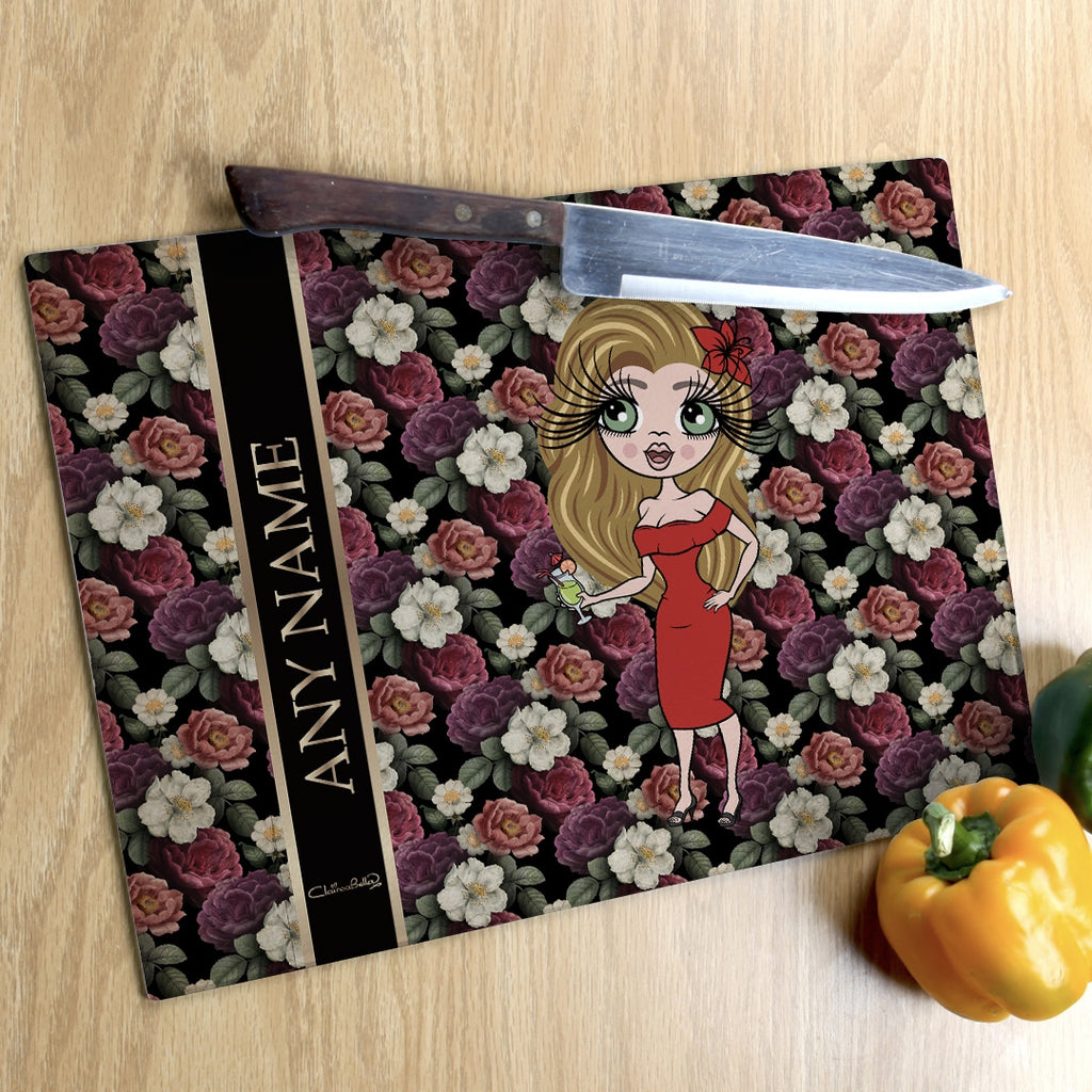 ClaireaBella Landscape Glass Chopping Board - Floral - Image 6