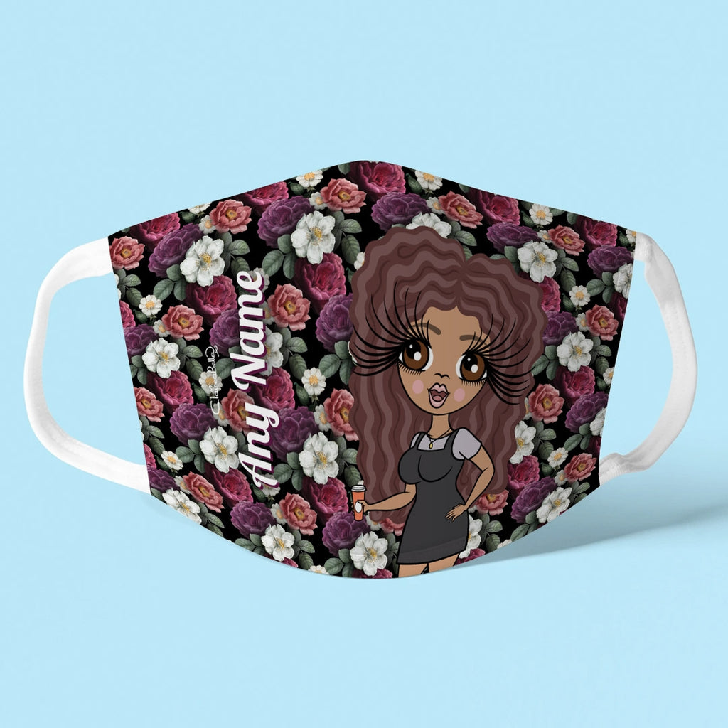 ClaireaBella Personalised Floral Reusable Face Covering - Image 1