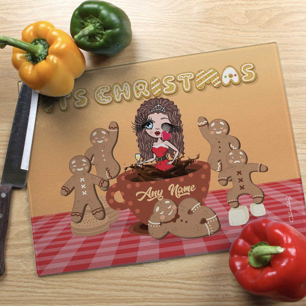 ClaireaBella Glass Chopping Board - Gingerbread Joy - Image 6