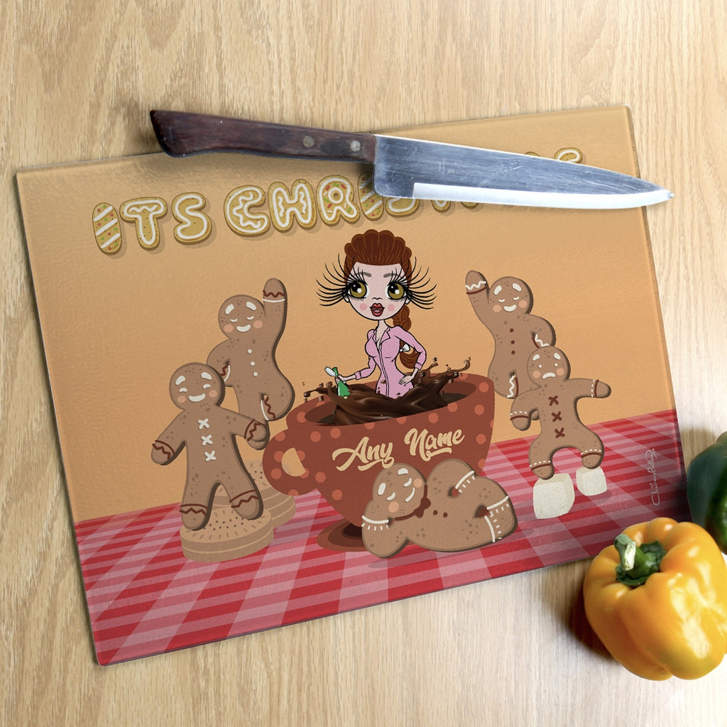 ClaireaBella Glass Chopping Board - Gingerbread Joy - Image 8