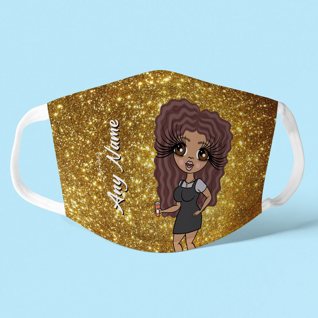 ClaireaBella Personalised Glitter Effect Reusable Face Covering - Image 4