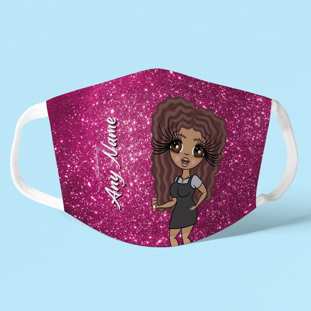 ClaireaBella Personalised Glitter Effect Reusable Face Covering - Image 9