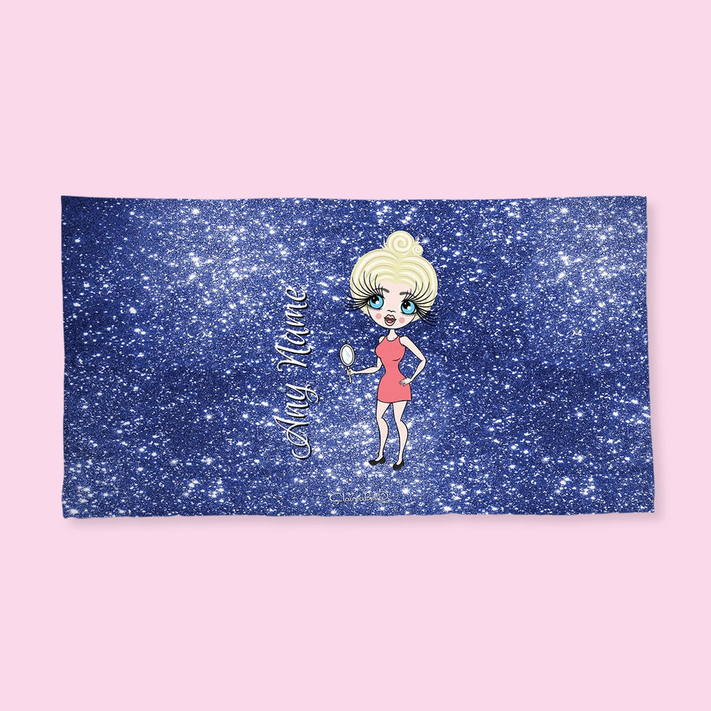 ClaireaBella Blue Glitter Effect Hand Towel - Image 4