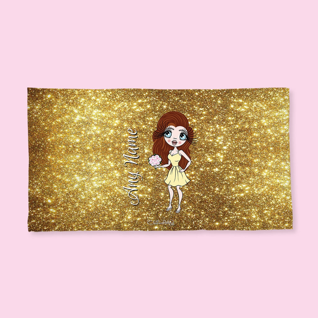 ClaireaBella Gold Glitter Effect Hand Towel - Image 1