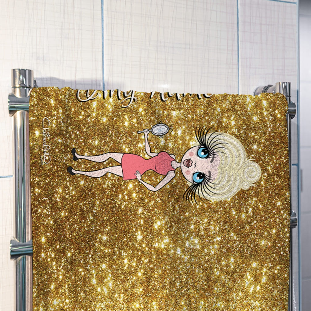 ClaireaBella Gold Glitter Effect Hand Towel - Image 4