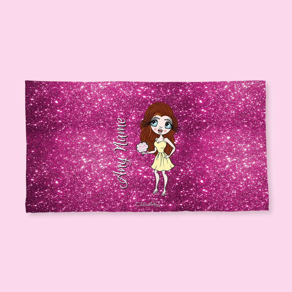 ClaireaBella Pink Glitter Effect Hand Towel - Image 4