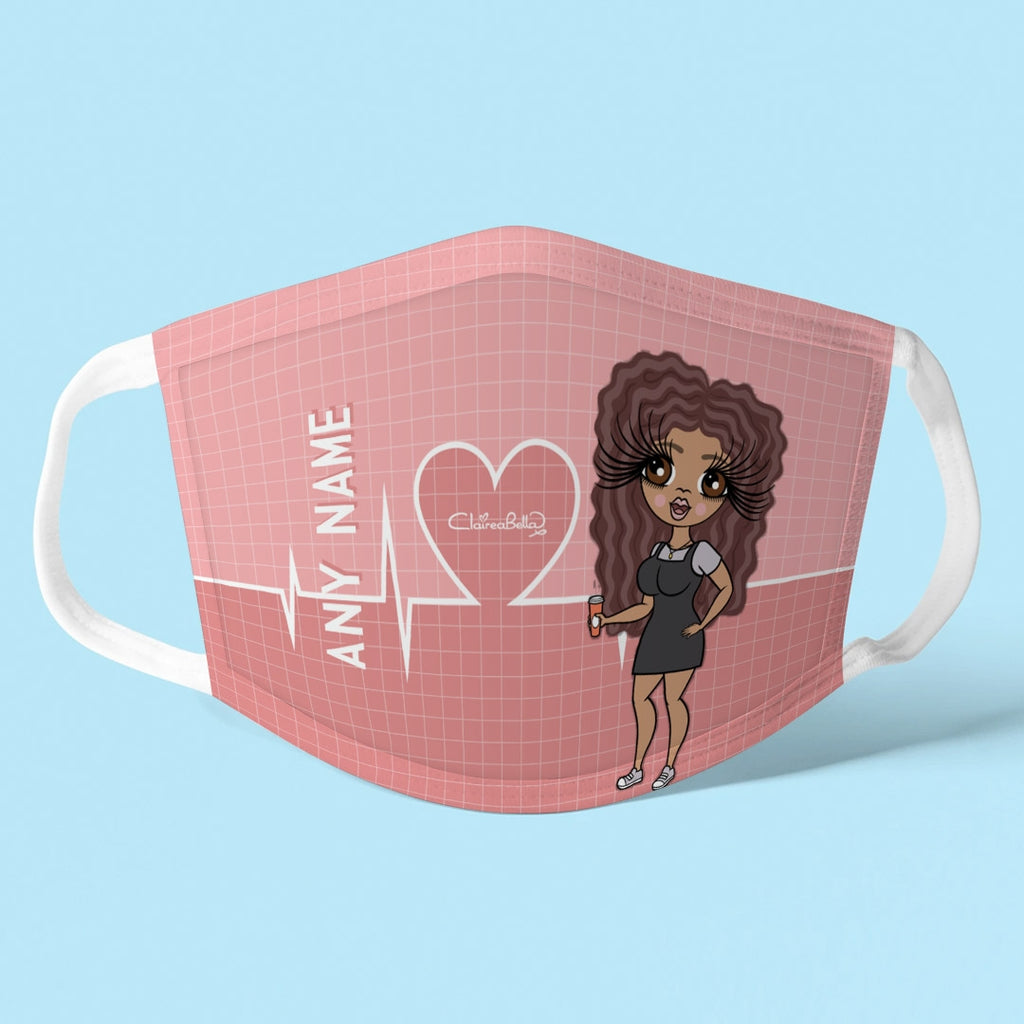 ClaireaBella Personalised Heart Beat Reusable Face Covering - Image 1