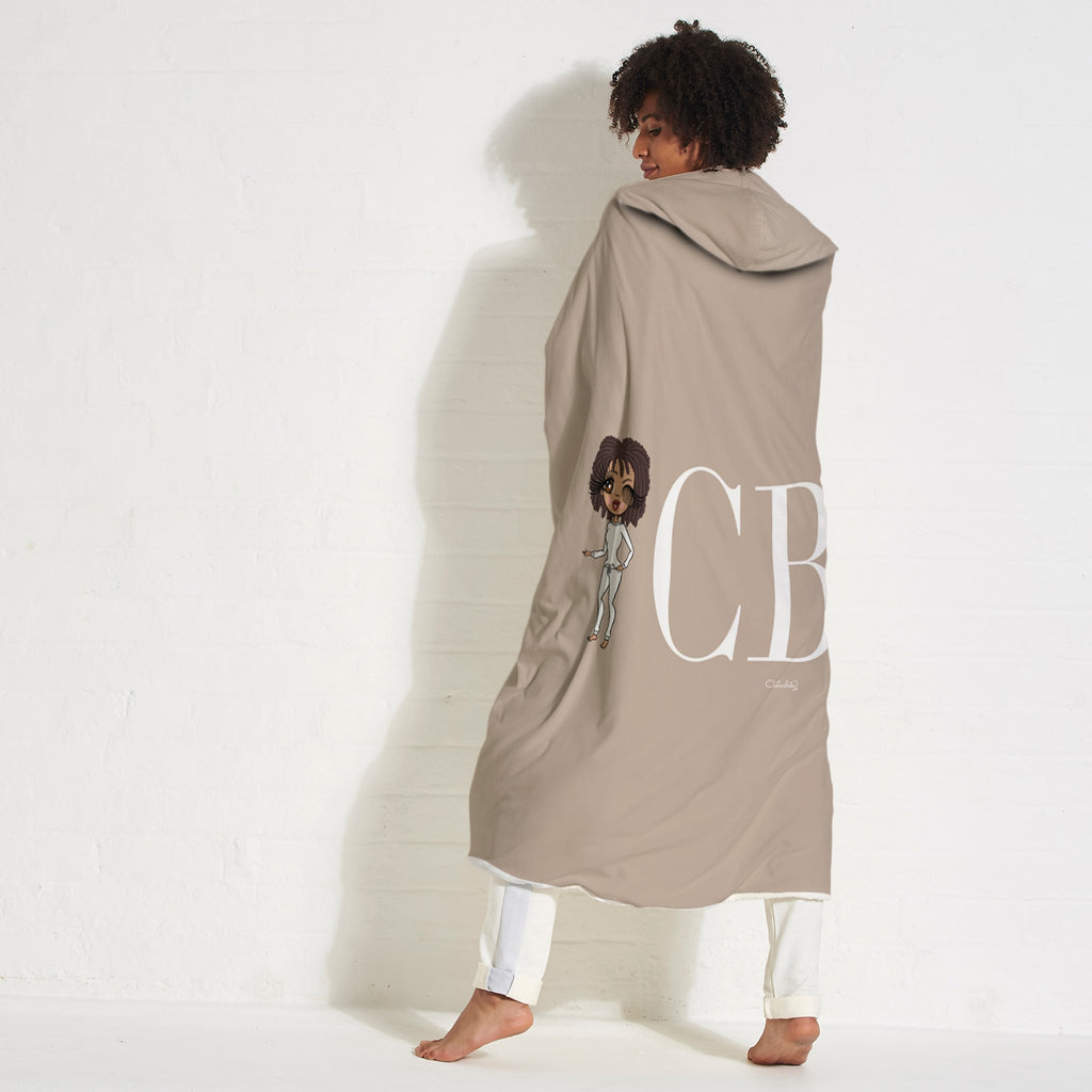 ClaireaBella Lux Initial Nude Landscape Hooded Blanket - Image 6