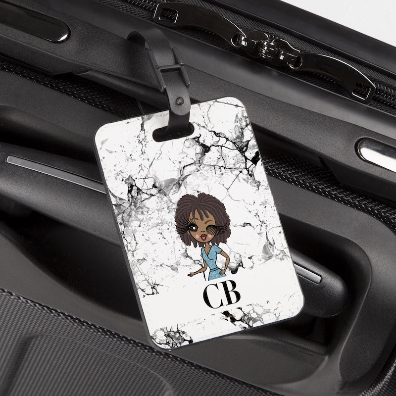 ClaireaBella The LUX Collection Black and White Marble Luggage Tag - Image 3