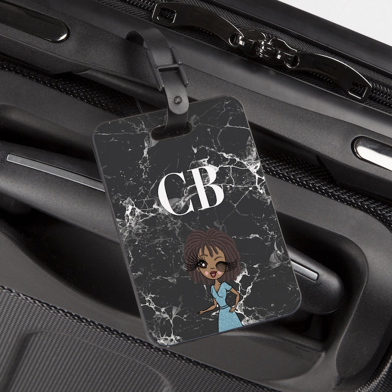 ClaireaBella The LUX Collection Black Marble Luggage Tag - Image 4