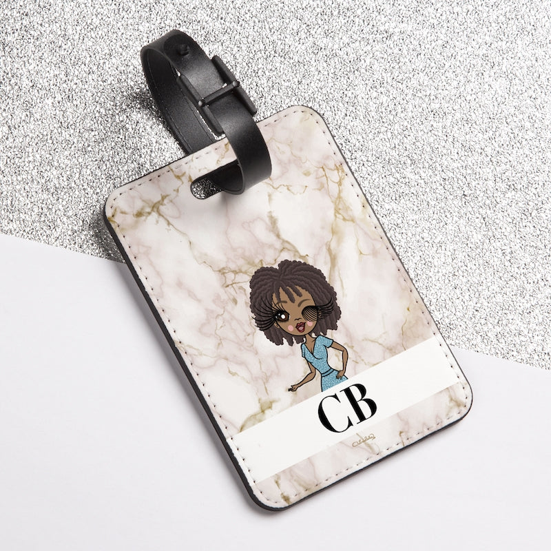 ClaireaBella The LUX Collection Pink Marble Luggage Tag - Image 1