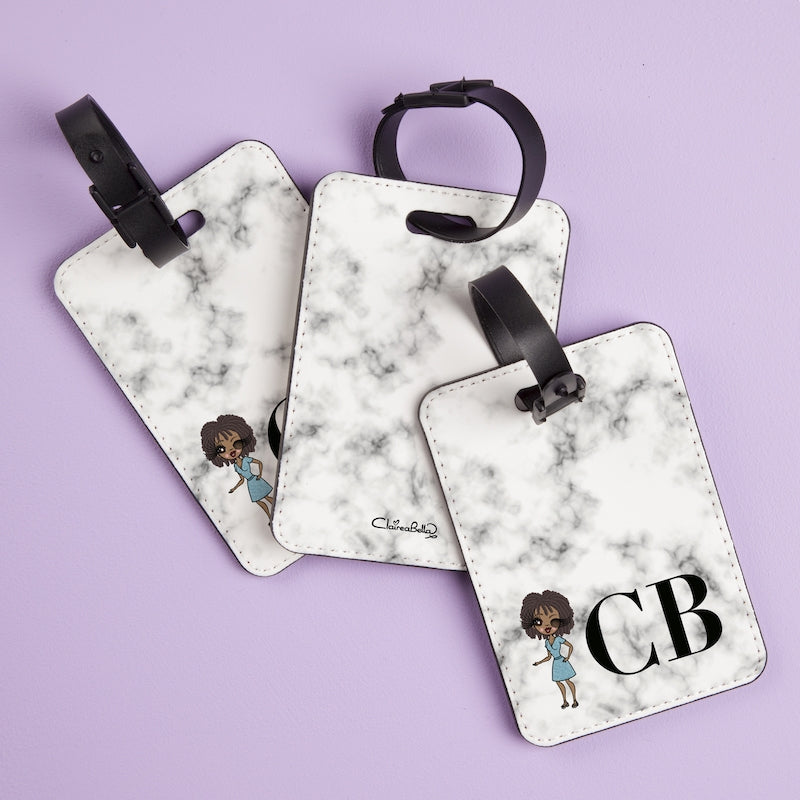 ClaireaBella The LUX Collection White Marble Luggage Tag - Image 4