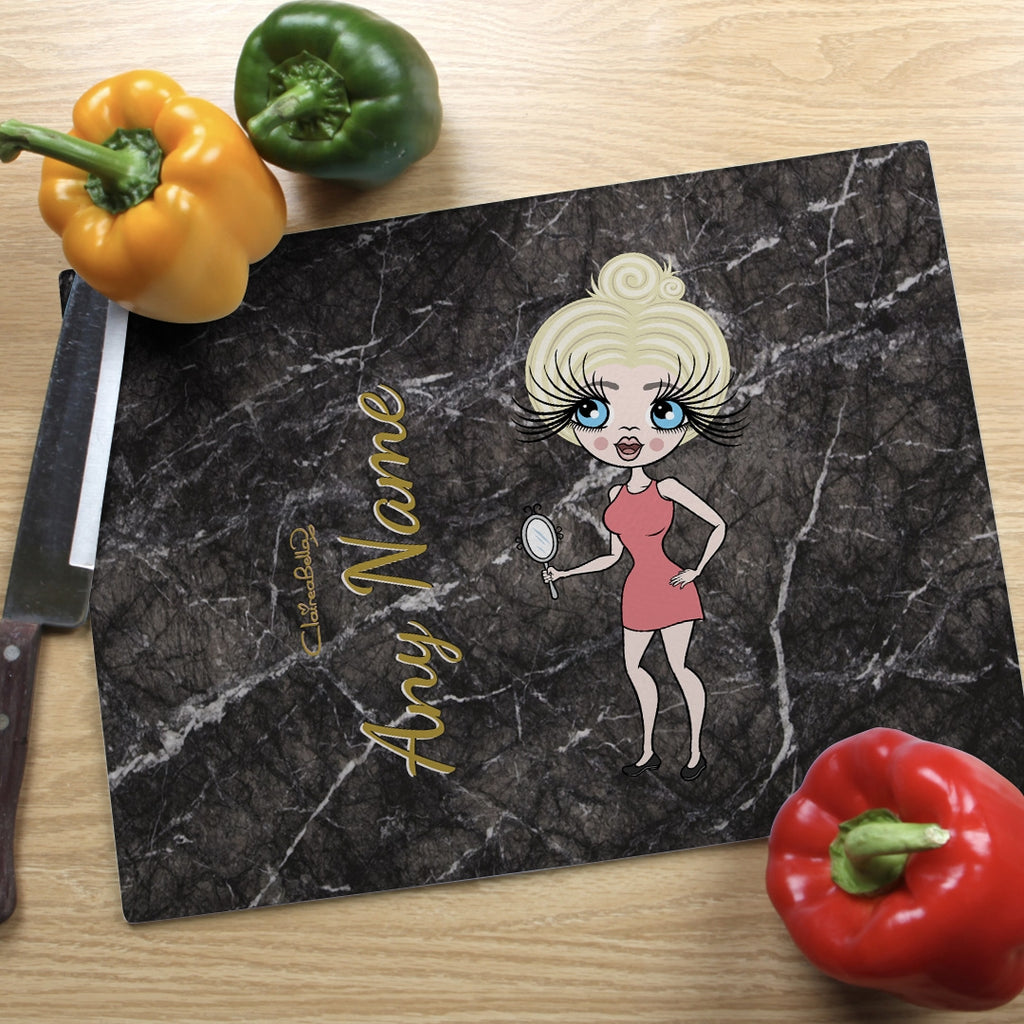 ClaireaBella Landscape Glass Chopping Board - Marble Effect - Image 4