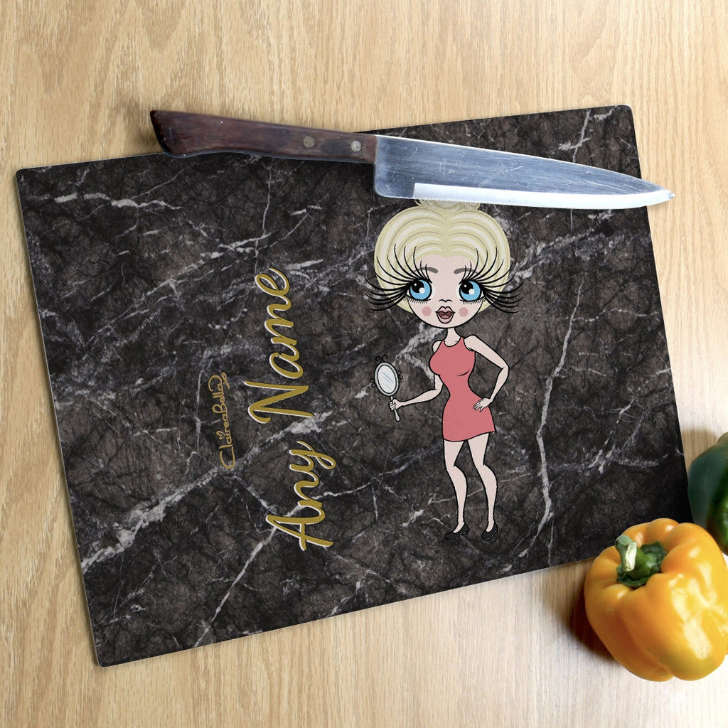 ClaireaBella Landscape Glass Chopping Board - Marble Effect - Image 6