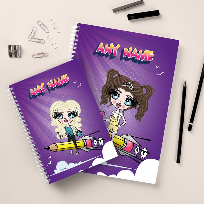 ClaireaBella Girls Rocket Pencil Notebook - Image 2