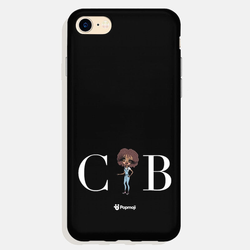ClaireaBella Personalised The LUX Collection Black Phone Case - Image 1