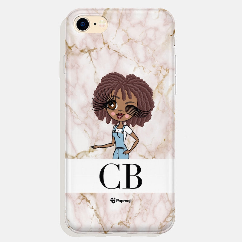 ClaireaBella Personalised The LUX Collection Pink Marble Phone Case - Image 1