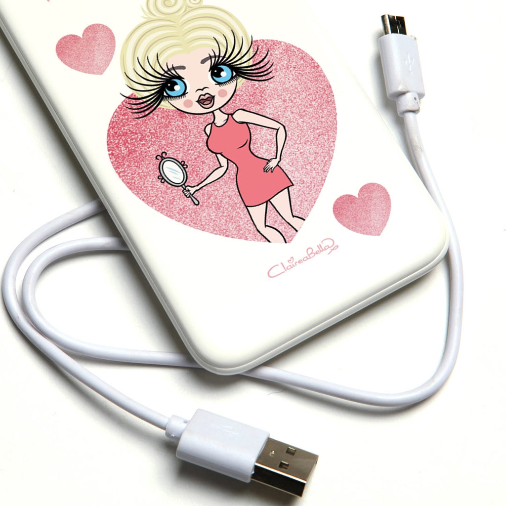 ClaireaBella Glitter Heart Portable Power Bank - Image 2