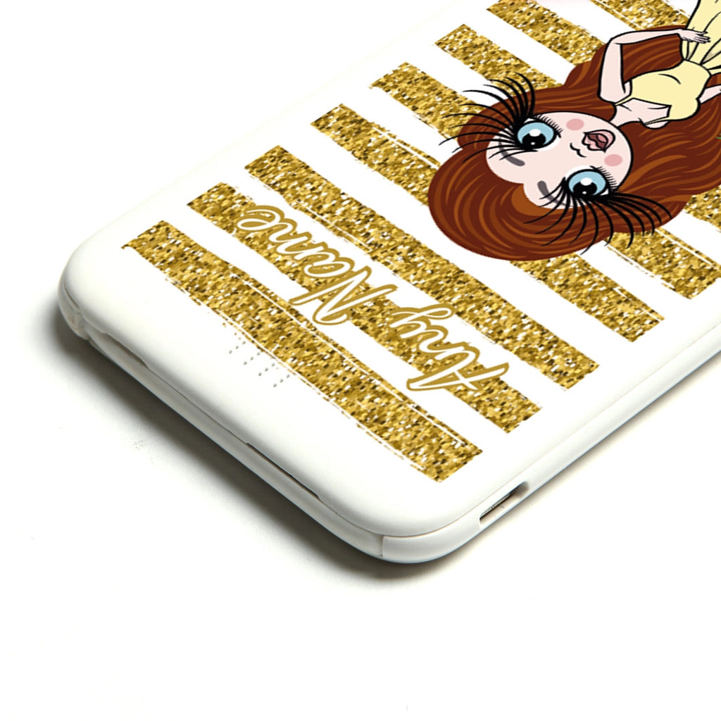ClaireaBella Glitter Stripes Portable Power Bank - Image 2