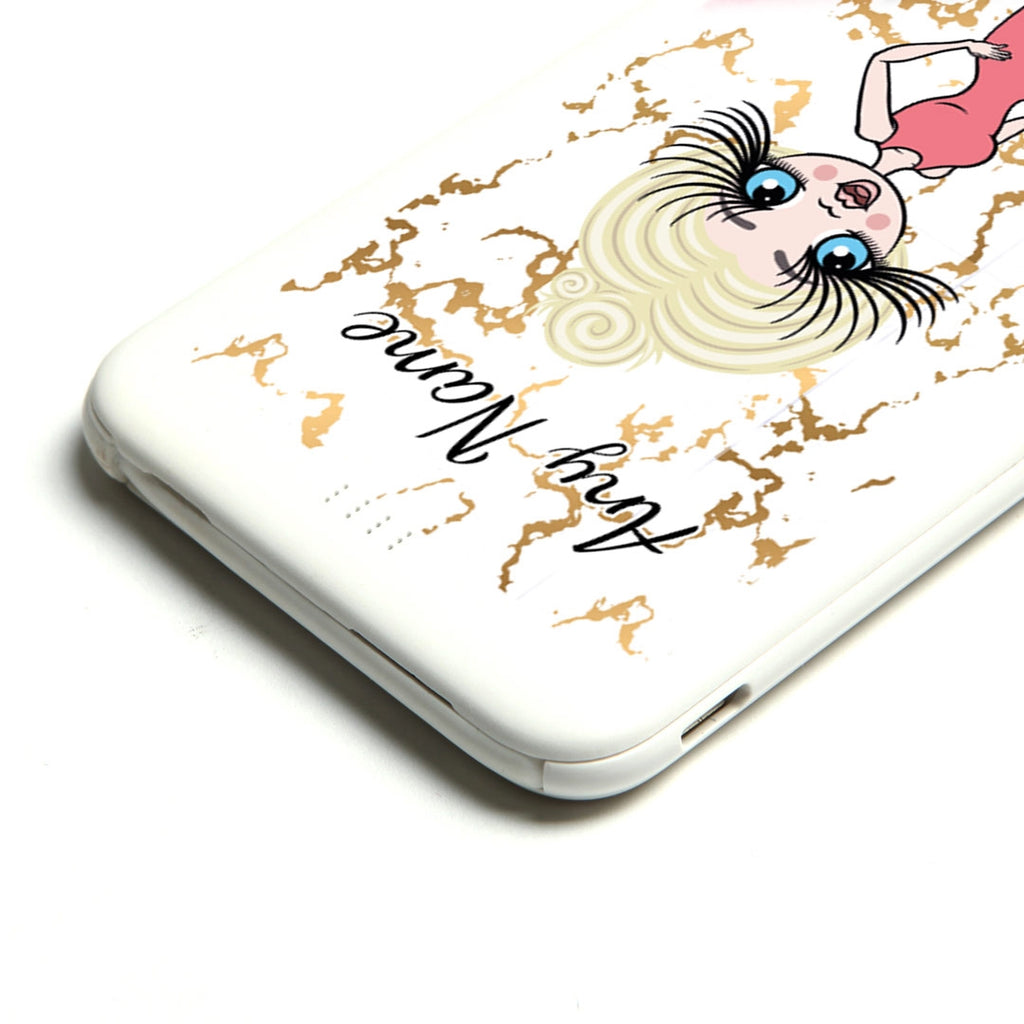 ClaireaBella Gold Marble Portable Power Bank - Image 4