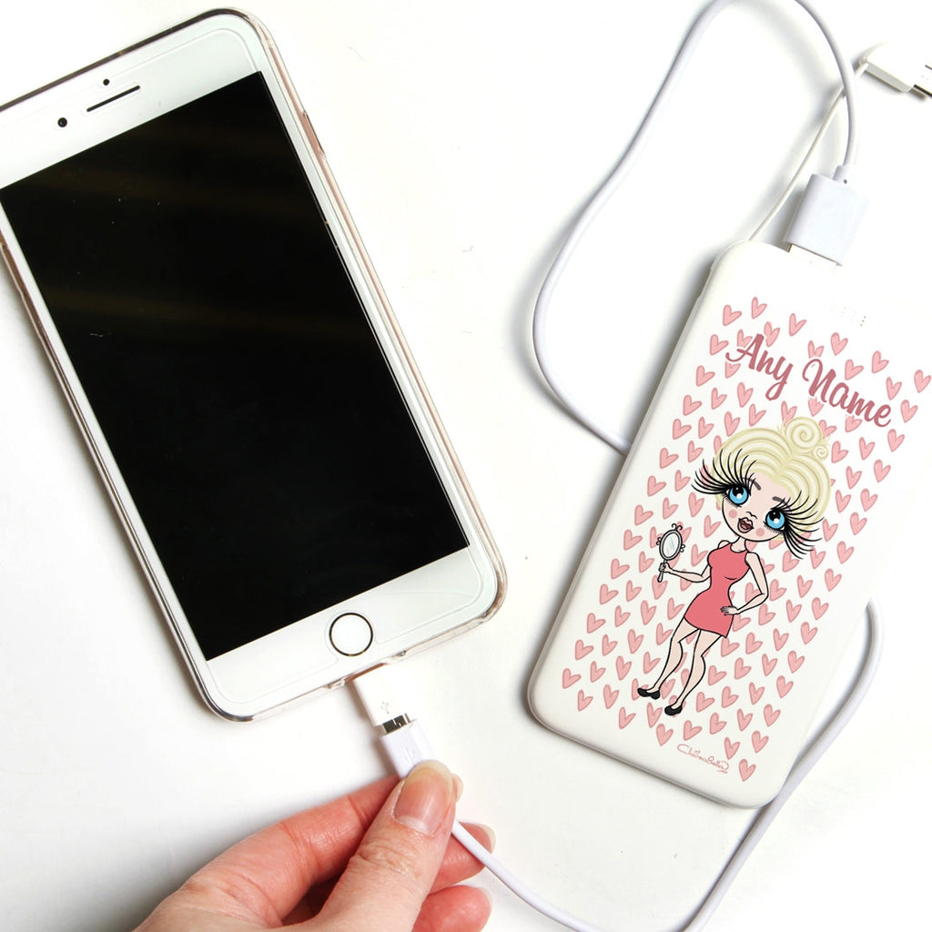 ClaireaBella Heart Pattern Portable Power Bank - Image 2