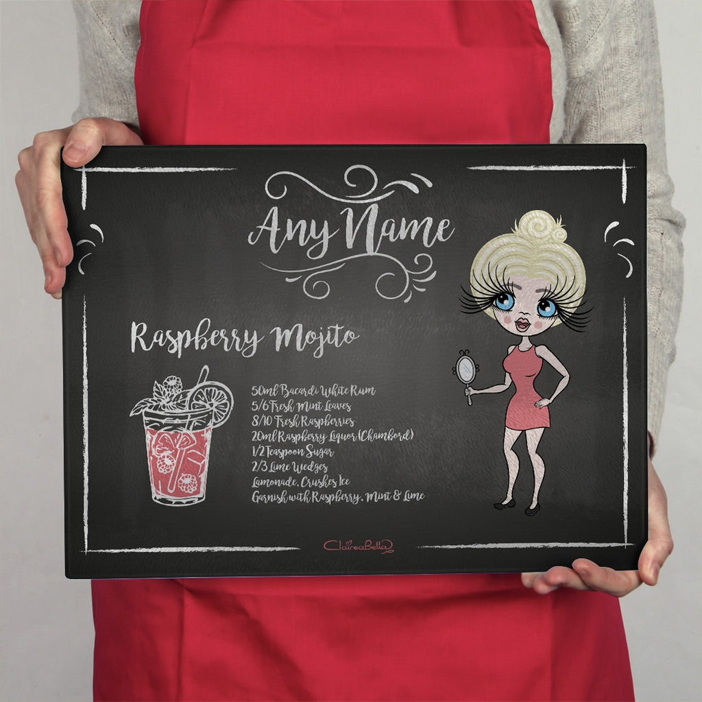 ClaireaBella Landscape Glass Chopping Board - Raspberry Mojito Recipe - Image 2