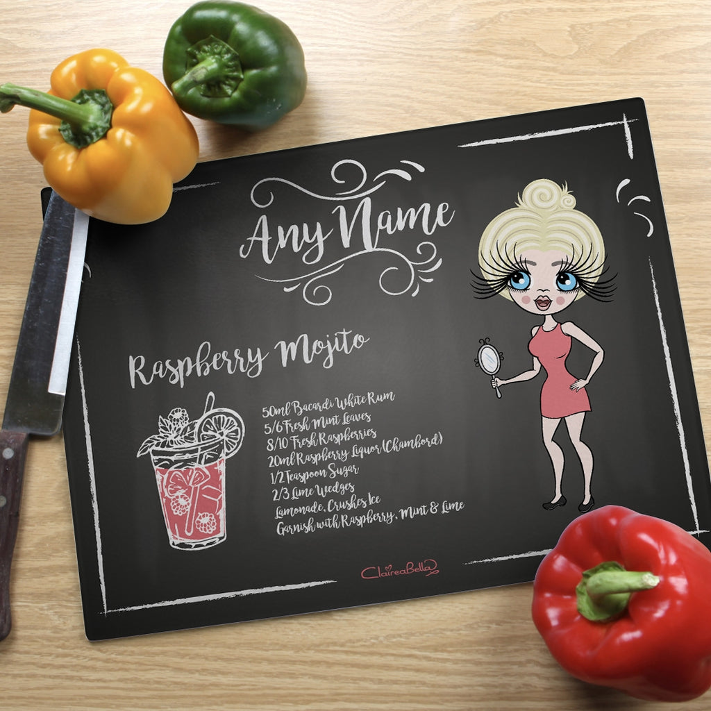 ClaireaBella Landscape Glass Chopping Board - Raspberry Mojito Recipe - Image 4