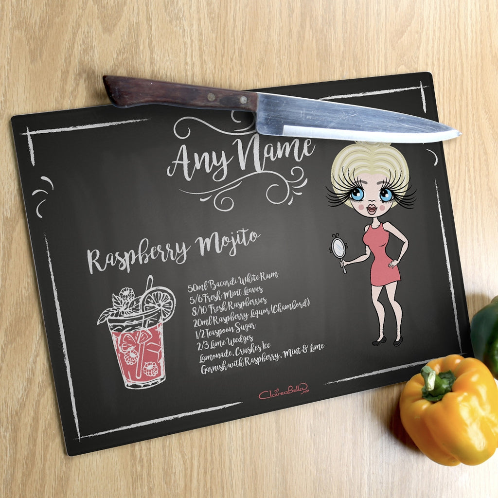 ClaireaBella Landscape Glass Chopping Board - Raspberry Mojito Recipe - Image 5