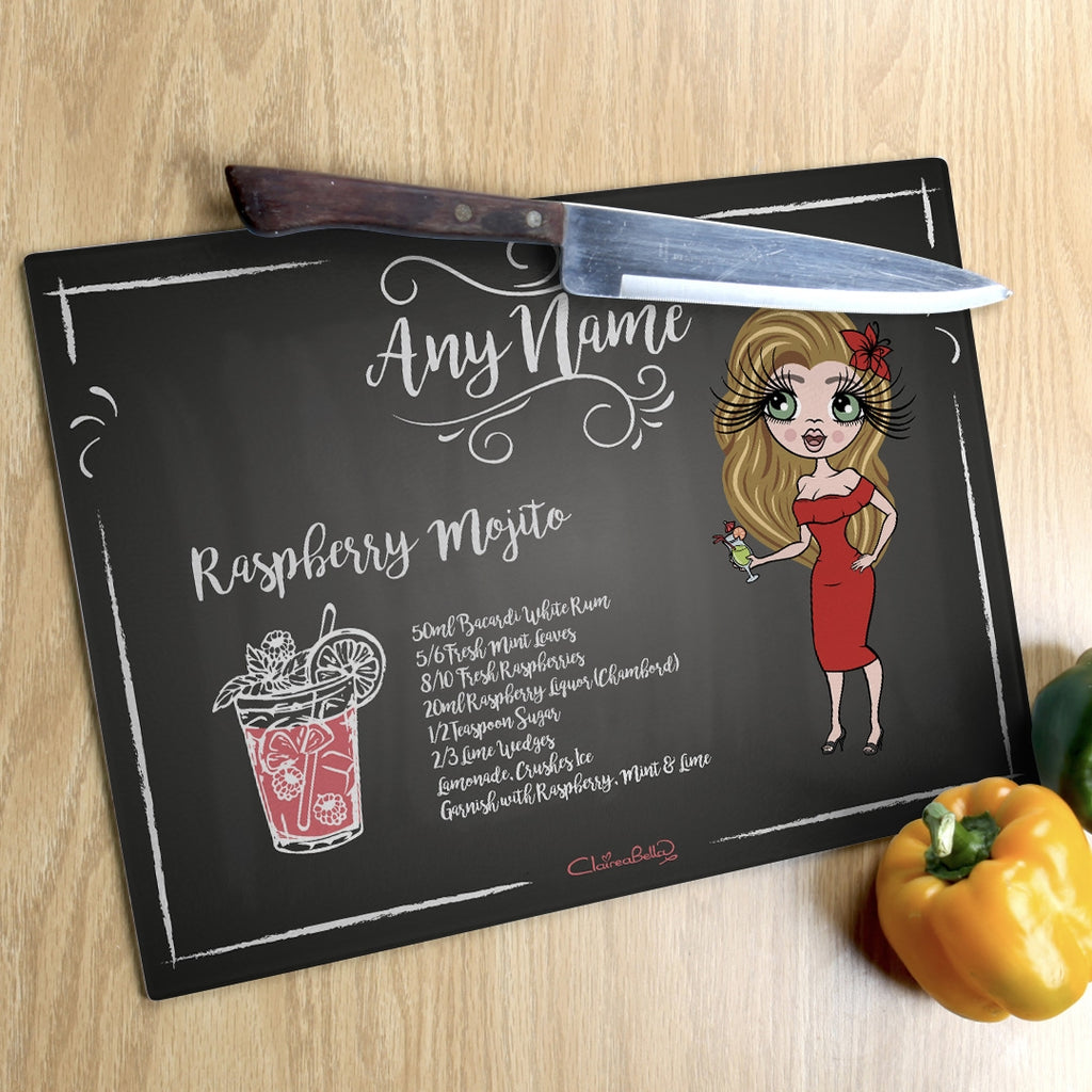 ClaireaBella Landscape Glass Chopping Board - Raspberry Mojito Recipe - Image 6