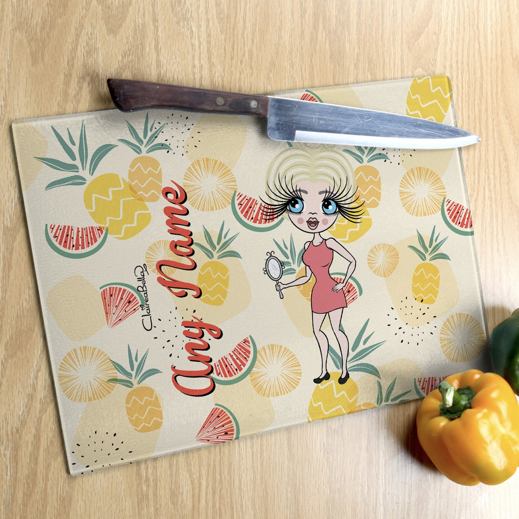 ClaireaBella Landscape Glass Chopping Board - Summer Fruits - Image 4